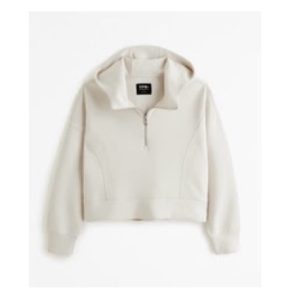 Abercrombie YPB neoKNIT Women's Cream Hoodie EUC